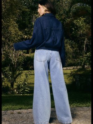 Calça jeans patalona cós elástico
