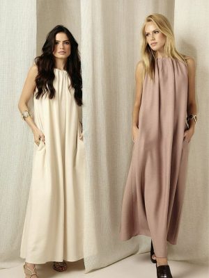 Vestido viscose sem manga