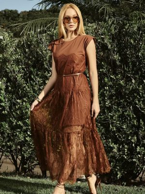 Vestido malha renda